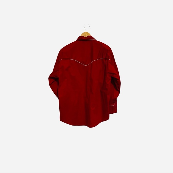 Vintage Cotton Express Embroidered Red Western Shirt Size Large Cowgirlcore NWT - Picture 3 of 13